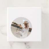 Moderne Boho foto dank u Baby shower Bedankjes Labels (In situ)