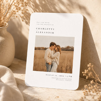 Moderne Boho Foto Huwelijkskaart 'Save the Date' Kaart