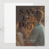 Moderne Boho-foto 'Save the Date' Kaart (Voorkant / Achterkant)