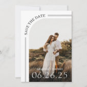 Moderne Boho-fototrouwdag Save The Date (Voorkant)