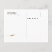 Moderne Boho Gebogen Foto Huwelijk Save The Date Aankondigingskaart (Achterkant)