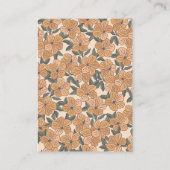 Moderne Boho Gele Bloem Bruiloft Herfst QR Code Informatiekaartje (Achterkant)