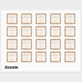 Moderne Boho Gele Bloem Oefen Diner Aangepast Vierkante Sticker (Vel)