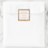 Moderne Boho Gele Bloem Oefen Diner Aangepast Vierkante Sticker (Tas)