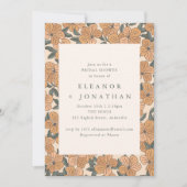Moderne Boho Gele Bloemenkraam Bruidsdouche Kaart (Voorkant)