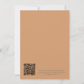 Moderne Boho Gele Bloemige Trouwfoto QR-code Save The Date (Achterkant)