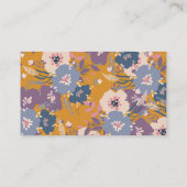 Moderne Boho Gele Botanische Bloem Florist Visitekaartje (Achterkant)