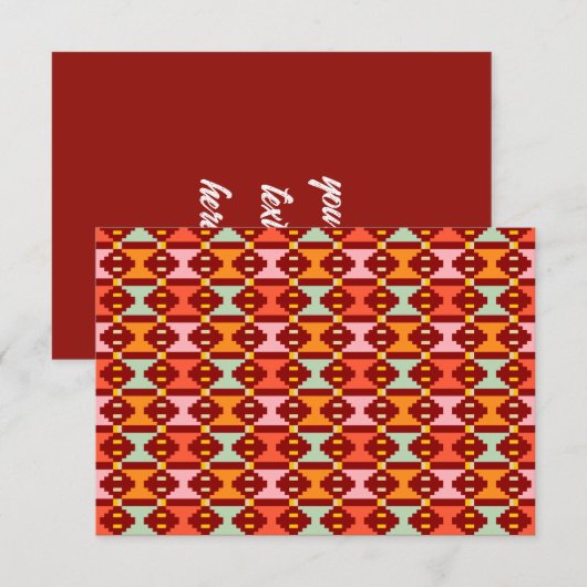 Moderne Boho Geometrie Bedankkaart (Voorkant / Achterkant)