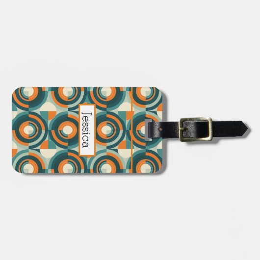 Moderne Boho geometrische Bagagelabel (Voorkant horizontaal)