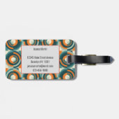 Moderne Boho geometrische Bagagelabel (Achterkant horizontaal)