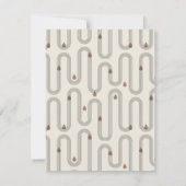 Moderne Boho Geometrische Curven Persoonlijke Stat Notitiekaartje (Achterkant)