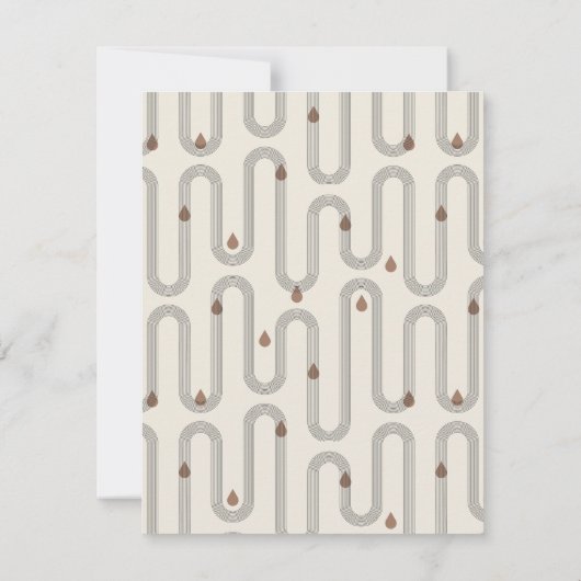 Moderne Boho Geometrische Curven Persoonlijke Stat Notitiekaartje (Achterkant)