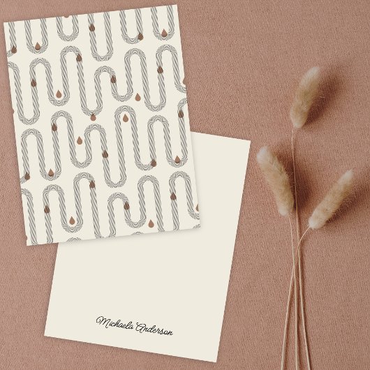 Moderne Boho Geometrische Curven Persoonlijke Stat Notitiekaartje