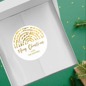 Moderne Boho Gold Arch Kerstvakantie cadeau Ronde Sticker