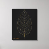 Moderne Boho Gouden Minimalistische Botanische Can Canvas Afdruk (Voorkant)