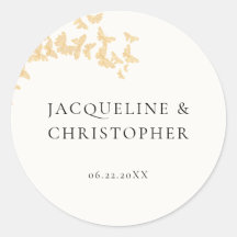 Moderne Boho gouden vlinders romantische bruiloft