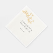 Moderne Boho gouden vlinders romantische bruiloft Servet (Hoek)