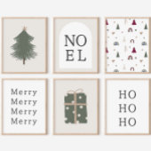 Moderne Boho Green Christmas Present Wall Art Prin Poster