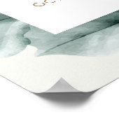 Moderne Boho Groene Bladeren Baby Shower Welkom Poster (Hoek)