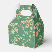 Moderne Boho groene bloempatroon Bedankdoosjes (Achterkant)