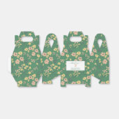 Moderne Boho groene bloempatroon Bedankdoosjes (Uitgevouwen)