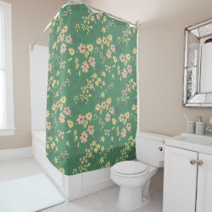 Moderne Boho groene bloempatroon Douchegordijn