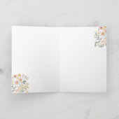 Moderne Boho groene bloempatroon Kaart (Binnen)