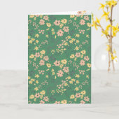 Moderne Boho groene bloempatroon Kaart (Gele Bloem)