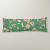Moderne Boho groene bloempatroon Lichaamskussen (Achterkant)