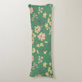 Moderne Boho groene bloempatroon Lichaamskussen (Voorkant Verticaal)