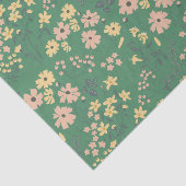 Moderne Boho Groene Bloempatroon Tissuepapier (Detail)