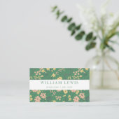 Moderne Boho groene bloempatroon Visitekaartje (Staand voorkant)