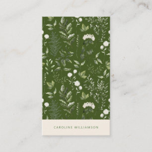 Moderne Boho Groene Planten Botanische Groenelemen Visitekaartje