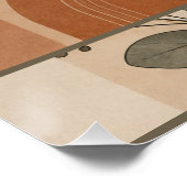 Moderne Boho Halve Maan & Olijftak Perfect Poster (Hoek)