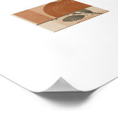 Moderne Boho Halve Maan & Olijftak Poster (Hoek)