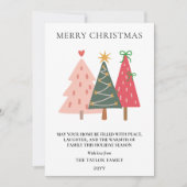 Moderne Boho Handgetekende Whimsical Feestdagenkaart (Voorkant)