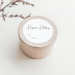 Moderne Boho Happiest Feestdagen van Ronde Sticker