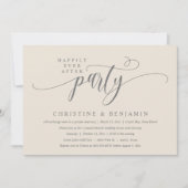 Moderne Boho Happily Ever After Ontvangstfeest Kaart (Voorkant)