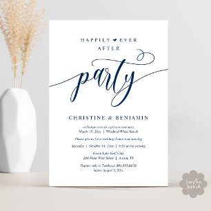 Moderne Boho Happily Ever After Ontvangstfeest Kaart