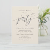 Moderne Boho Happily Ever After Ontvangstfeest Kaart (Staand voorkant)