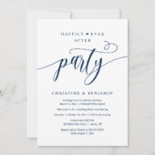 Moderne Boho Happily Ever After Ontvangstfeest Kaart (Voorkant)