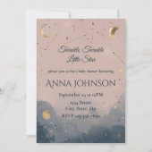 Moderne Boho Hemelse Baby Shower Uitnodiging (Voorkant)