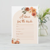 Moderne Boho Herfst Pompoen Advies voor de Bruid S Kaart (Staand voorkant)