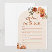 Moderne Boho Herfst Pompoen Advies voor de Bruid S Kaart (Voorkant / Achterkant)