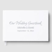 Moderne Boho Huwelijk Eenvoudige Minimalistische E Gastenboek (Voorkant)