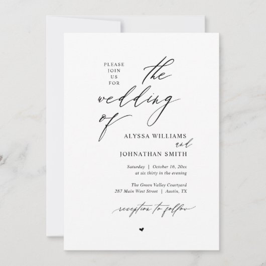 Moderne Boho-huwelijksviering Kaart (Voorkant)