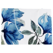 Moderne Boho Indigo Blauw gepersonaliseerd Groot Cadeauzakje (Achterkant)