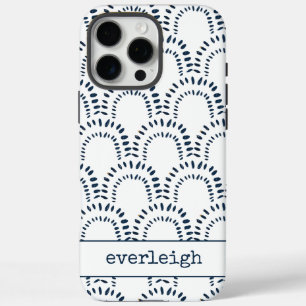 Moderne Boho Indigo Blauwe Regenboog gepersonalise iPhone 16 Pro Max Hoesje