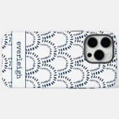 Moderne Boho Indigo Blauwe Regenboog gepersonalise Case-Mate iPhone Case (Achterkant (horizontaal))