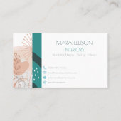 Moderne Boho Interieur Ontwerper Visitekaartje (Achterkant)